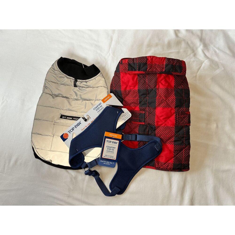 Dog Vests & Harness Set Size Medium, Top-Paw, Dog Accessories, Pet Harness